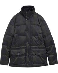 Barbour - Plaid Standcollar Puffer Jacket - Lyst