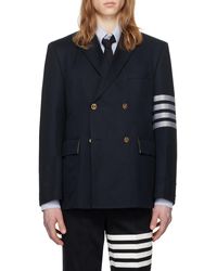 Thom Browne - Bar Striped Double-Breasted Blazer - Lyst