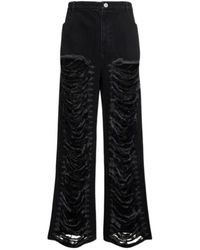 Dion Lee - Vintage-Style Distressed Denim Trousers - Lyst