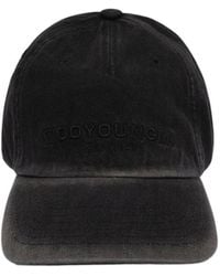 WOOYOUNGMI - Dyed Denim Ball Baseball Cap - Lyst
