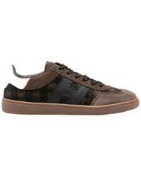 Hogan - Cool Suede Houndstooth Sneakers - Lyst