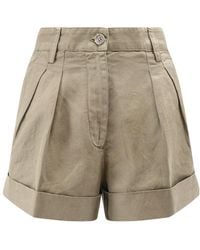 Aspesi - Pleated Shorts - Lyst