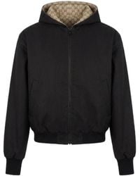 Gucci - Reversible Cotton Canvas Zip Jacket - Lyst