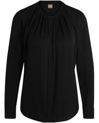 BOSS - Longsleeve Blouse - Lyst