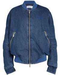 Off-White c/o Virgil Abloh - Long-Sleeved Zipper Denim Coat - Lyst