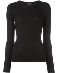 Theory - Ribbed-Knit Slim-Fit Crewneck Jumper - Lyst