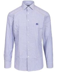 Etro - Striped Poplin Shirt - Lyst