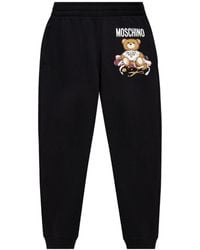 Moschino - Teddy Bear-Print Cotton Track Pants - Lyst