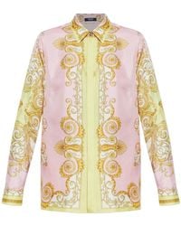 Versace - Pattern-Printed Long-Sleeved Shirt - Lyst