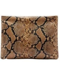 Nili Lotan - Jerry Small Snake-Print Leather Clutch - Lyst