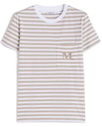 Max Mara - Oboli Logo Embroidered Crewneck T-Shirt - Lyst