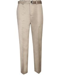 Sacai - Belted Tailored Chino Trousers - Lyst