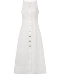 Veronica Beard - Georges Linen Midi Dress - Lyst