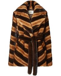 Fendi - Chevron Mink Jacket - Lyst