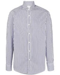 Brunello Cucinelli - Candy-Stripe Long-Sleeve Shirt - Lyst