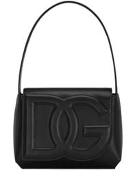 Dolce & Gabbana - Logo Detailed Foldover Top Shoulder Bag - Lyst