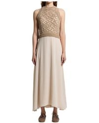 Peserico - Crochet Midi Dress - Lyst