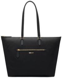 Burberry - Logo Printed Zip Detailed Tote Bag - Lyst