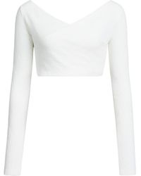 Alaïa - Alaïa Crepe Wrapped Top - Lyst