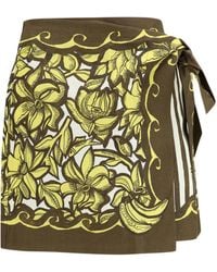 ALÉMAIS - Mona Wrap Floral Mini Skirt - Lyst