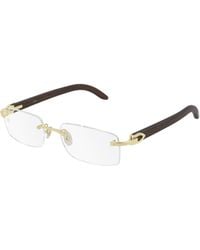 Cartier - Rimless Rectangular Frame Glasses - Lyst