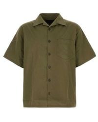 Prada - Logo-Embellished Cotton Bowling Shirt - Lyst