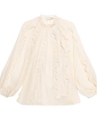 Zimmermann - Frill Billow Long-Sleeved Top - Lyst