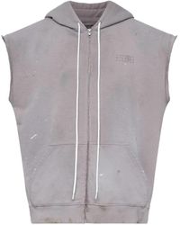 MM6 by Maison Margiela - Numbers-Motif Drawstring Hoodie Vest - Lyst
