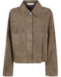 JOSEPH - Suede Boxy Jacket - Lyst