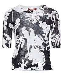 Max Mara - Patterned Knit Short Sleeve Top - Lyst