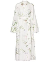 Erdem - Floral Printed Silk Midi Dress - Lyst