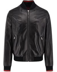 Gucci - Nappa Leather Bomber Jacket - Lyst