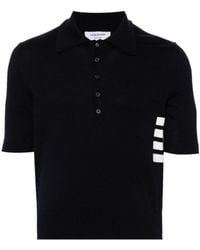 Thom Browne - 4-Bar Short-Sleeved Knitted Polo Shirt - Lyst