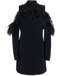 P.A.R.O.S.H. - P.A.R.O..H. Feathers Trimmed Mini Dress - Lyst