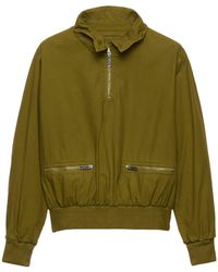 Prada - Half-Zip Poplin Jacket - Lyst