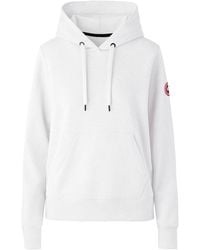 Canada Goose - Logo-Patch Cotton Hoodie - Lyst