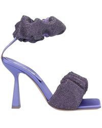 Sebastian Milano - Cher Crystal Heeled Sandals - Lyst