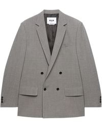 MSGM - Double Breasted Tailored Blazer - Lyst