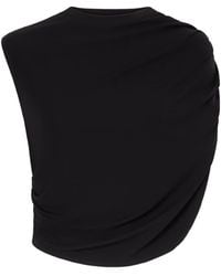 Cult Gaia - Celene Short Pleated Crepe Top - Lyst