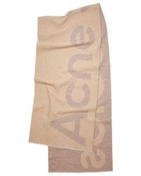 Acne Studios - Logo-Knit Wool Scarf - Lyst