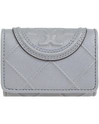 Tory Burch - Double T-Embossed Leather Wallet - Lyst