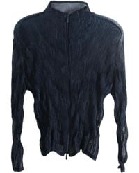 Issey Miyake - Chiffon Twist 1 Pleated Zip Cardigan - Lyst