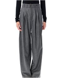 Soeur - Belted Pleated Straight Trousers - Lyst