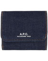 A.P.C. - Trifold Wallet - Lyst