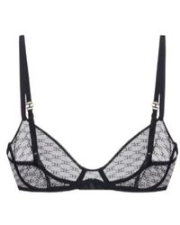 Elisabetta Franchi - Monogram Tulle Bra - Lyst