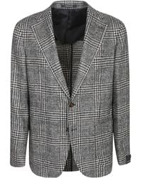 Tagliatore - Check Pattern Tailored Jacket - Lyst