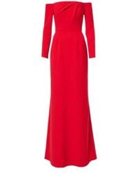 Carolina Herrera - Draped Off-Shoulder Crêpe Gown - Lyst