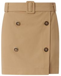 Pinko - Mini Skirt With Buttons And Belt - Lyst