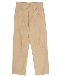 RANRA - Slub-Texture Straight Trousers - Lyst
