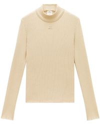 Courreges - Rib-Knit Mock-Neck Jumper - Lyst